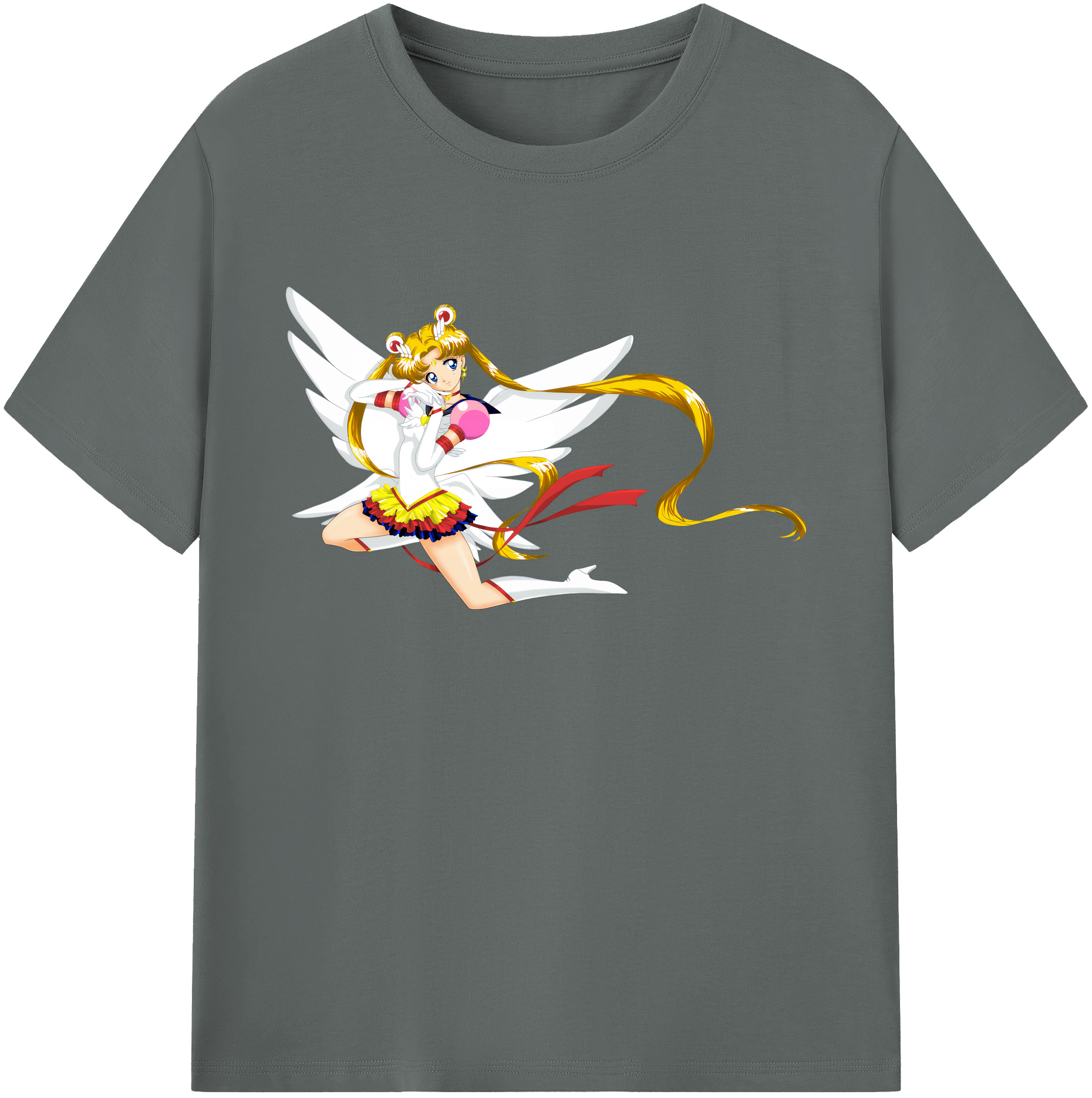 （画像用） 美少女戦士セーラームーン 月野 うさぎ つきの うさぎ Sailor Moon Tsukino Usagi 綿100％ メンズ半袖Tシャツ｜肌触りやわらか＆通気性